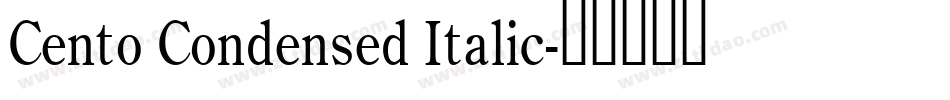 Cento Condensed Italic字体转换